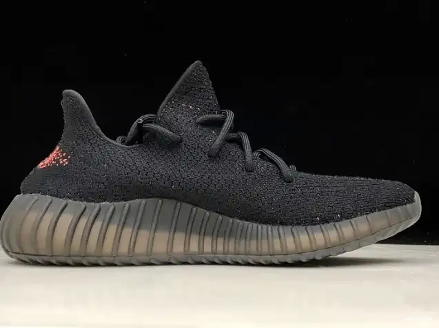 Black Adidas BY9612 V2 Core Red Yeezy Boost 350 0629